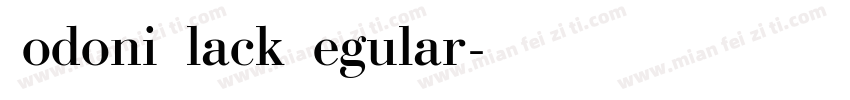 Bodoni Black Regular字体转换